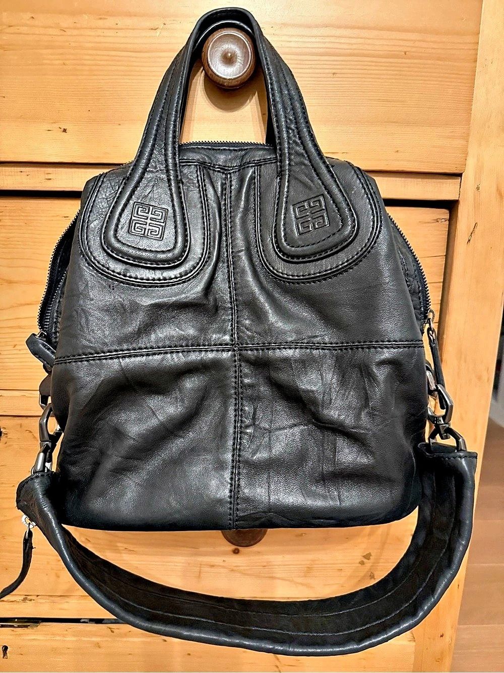 Givenchy Black nightingale Leather Hobo Bag